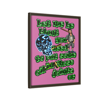 og - framed canvas art (light pink)