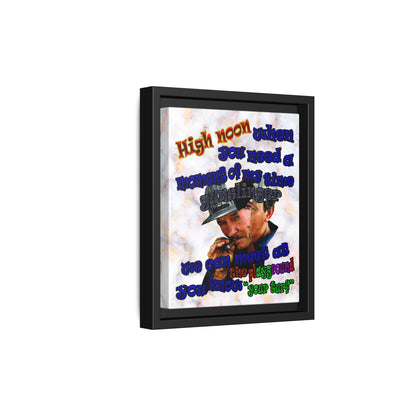high noon - framed canvas art (white marble)
