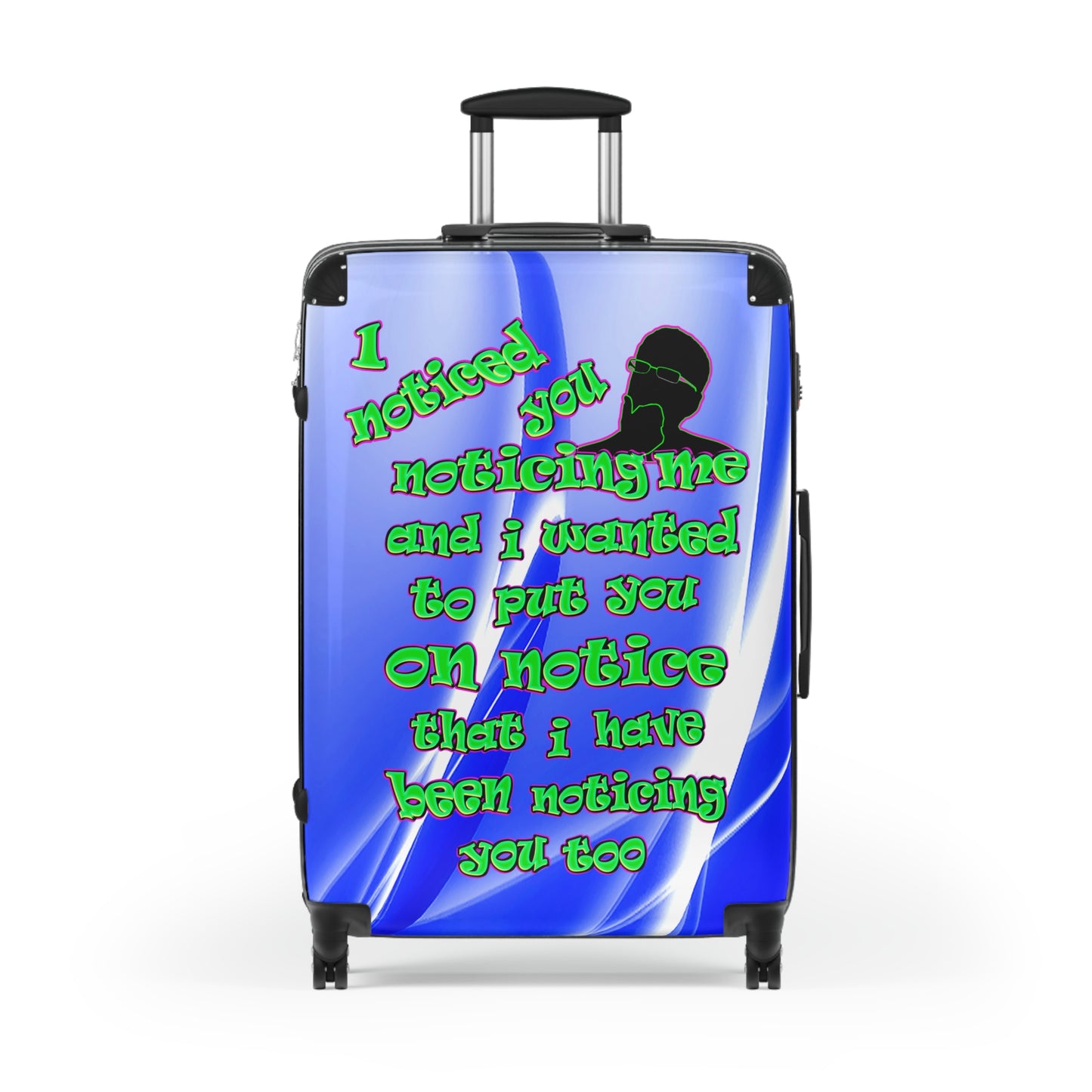 noticed you noticing - Suitcase (blue-white wave)