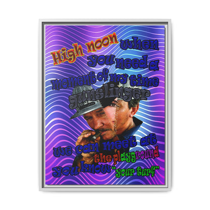 high noon - framed canvas art (purple wave)