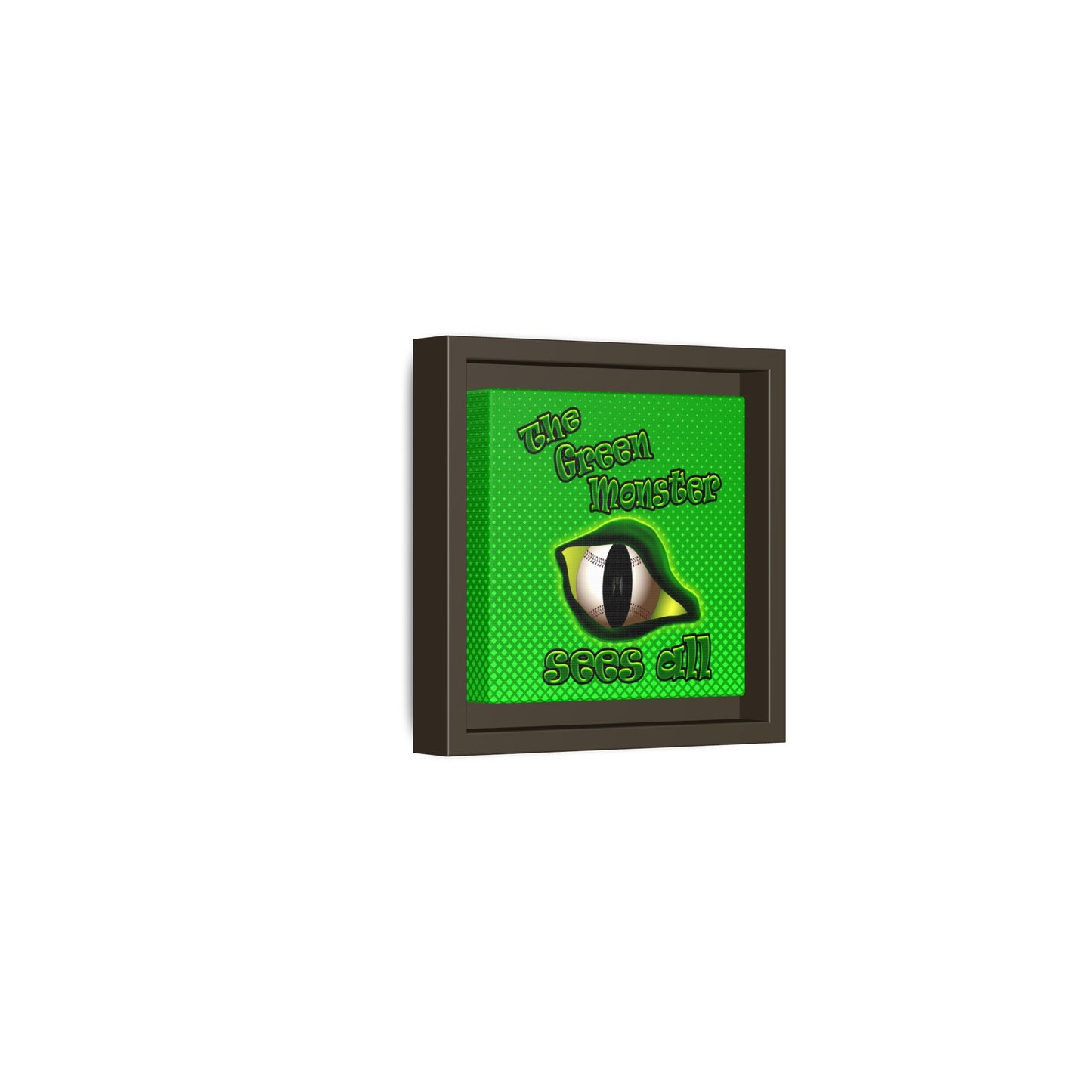 green monster - framed canvas art (logo green)