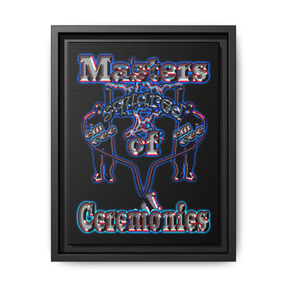 em cee squared - framed canvas art (black)