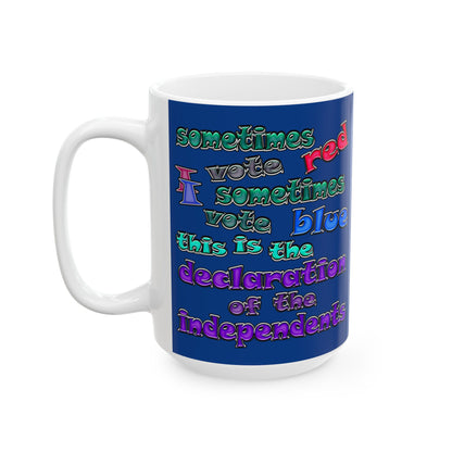declaration of the independents - White Mug (dark blue)