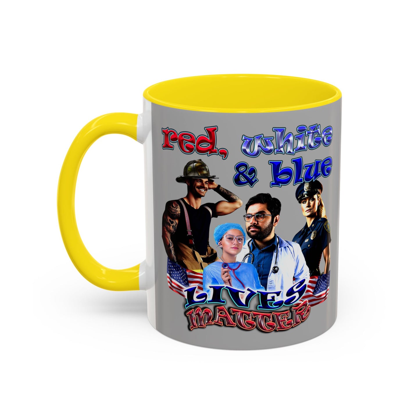 rw&b lives matter - Accent Mug (light grey)