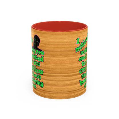 noticed you noticing - Accent Mug (butterscotch wood finish)