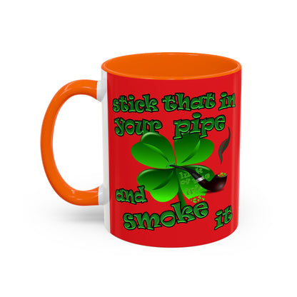 celtics logo - Accent Mug (red)