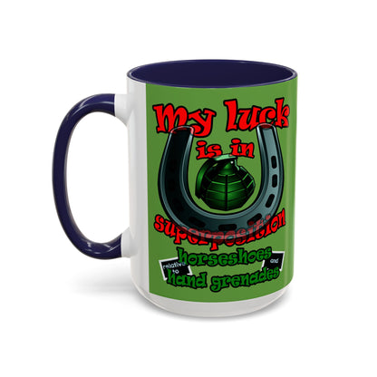 my luck - Accent Mug (green)
