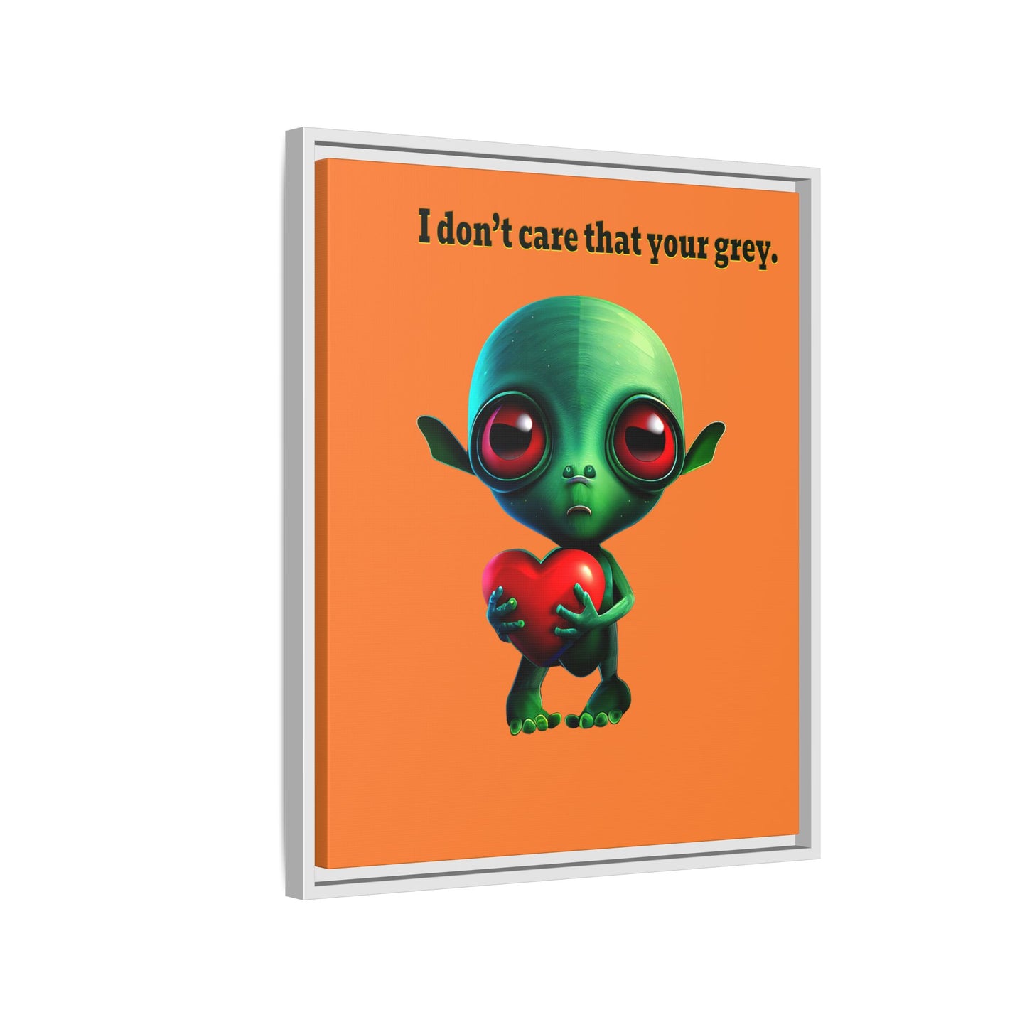 I don't care that your grey - framed canvas art (crusta)