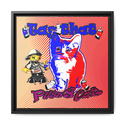 tag that - framed canvas art (yellow-orange wave)