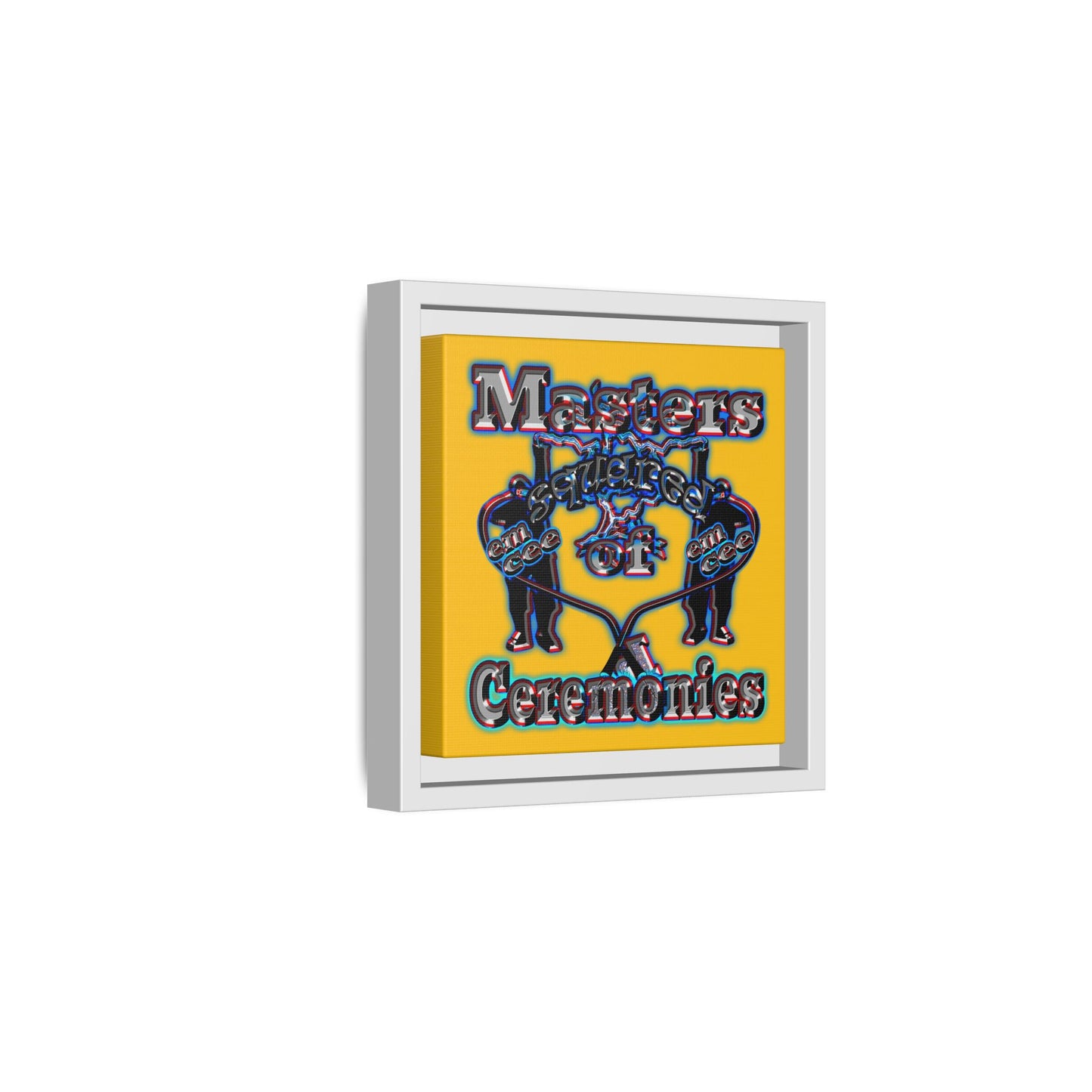 em cee squared - framed canvas art (yellow)