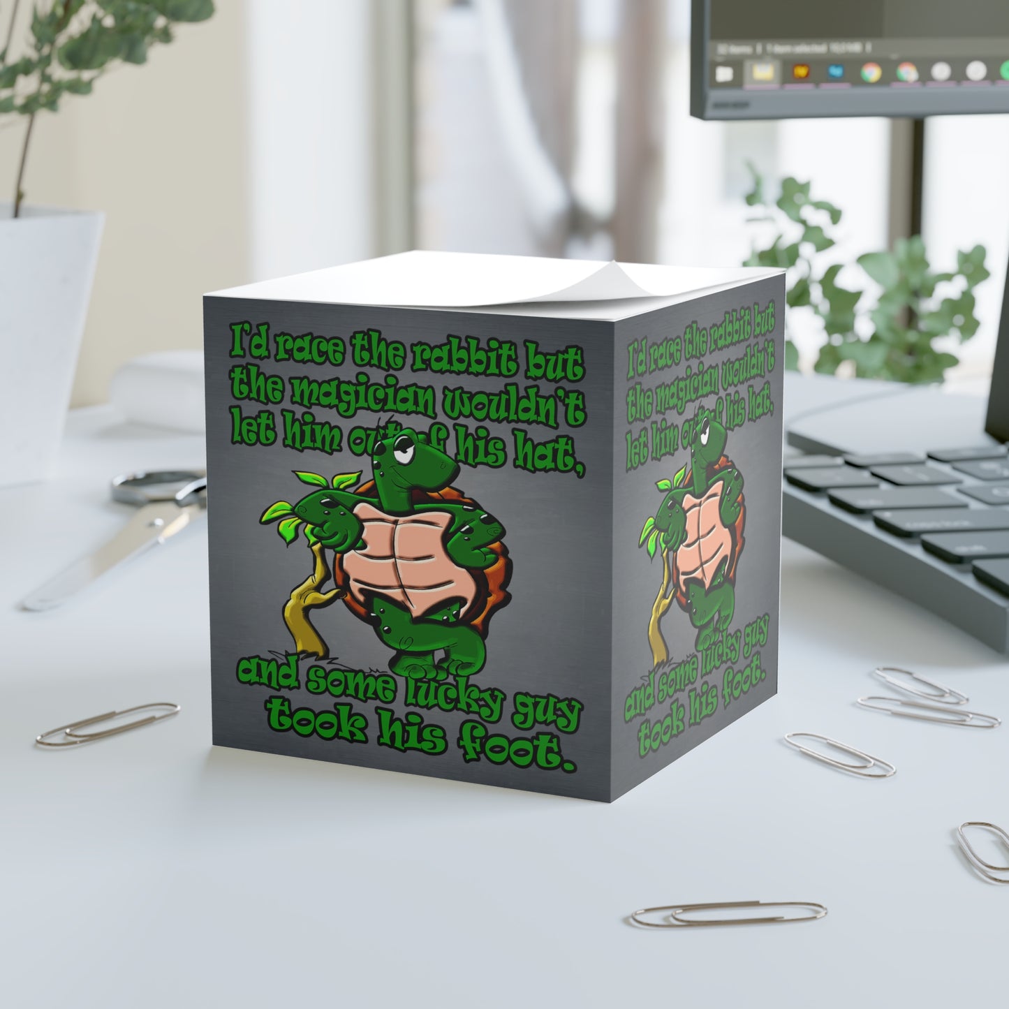 turtle race - note cube (grey-light grey)