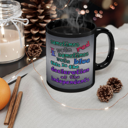 declaration of the independents - Black Mug (brushed nickel)