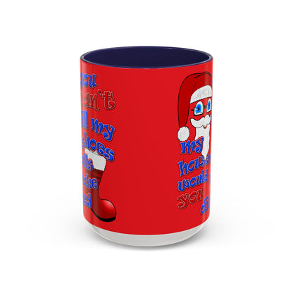 santa's shoes - Accent Mug (red)