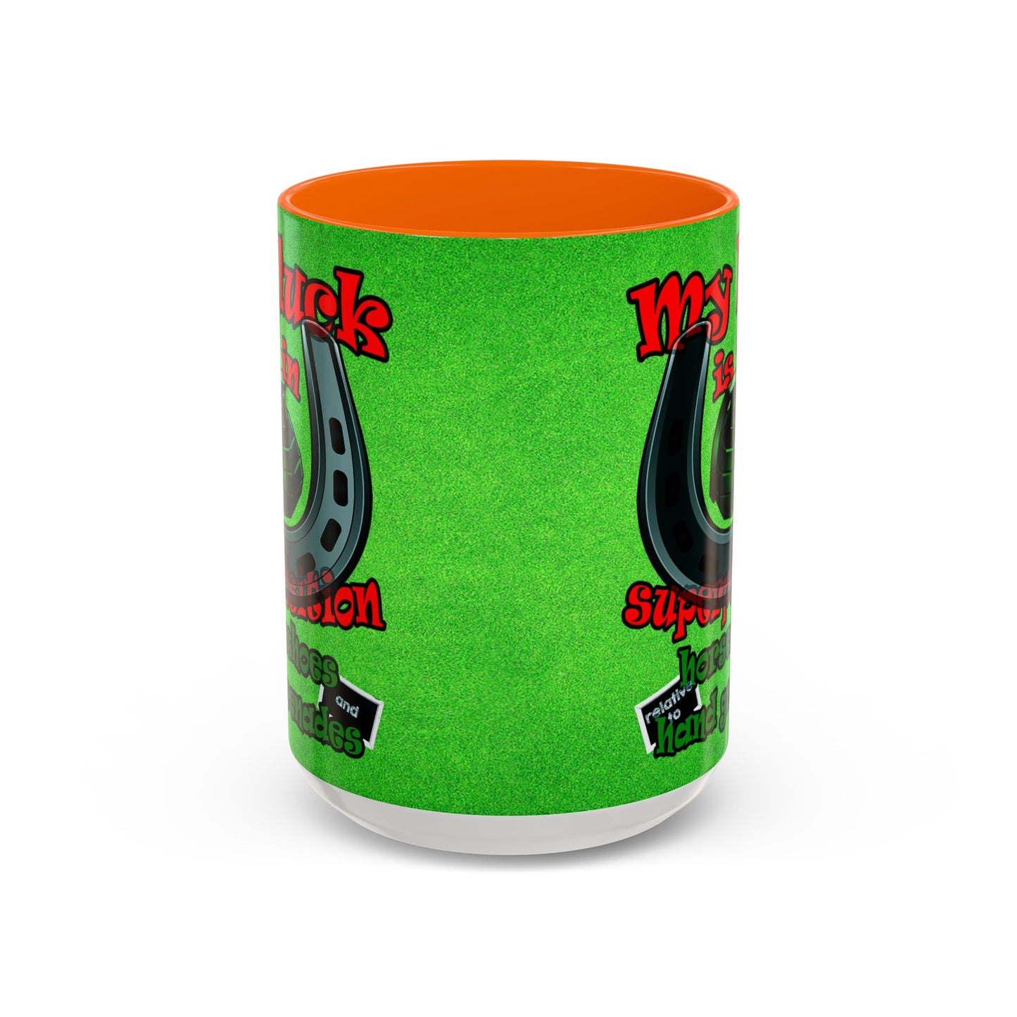 my luck - Accent Mug (green turf)