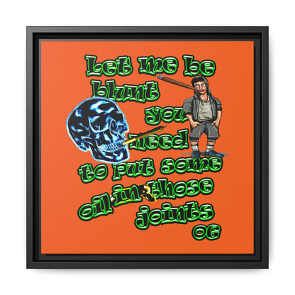 og - framed canvas art (orange)