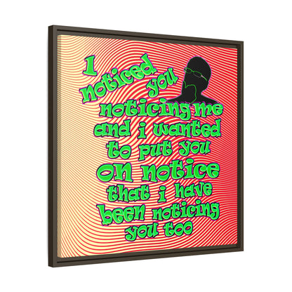 noticed you noticing - framed canvas art (yellow-orange wave)