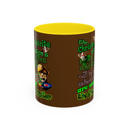christmas spirits of boston - Accent Mug (brown)