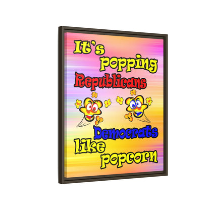 popping like popcorn - framed canvas art (color blur)
