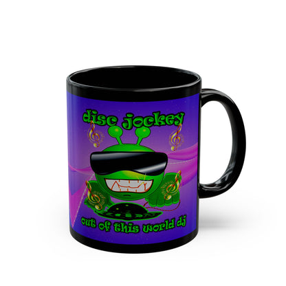 disc jockey - Black Mug (purple-pink wave)