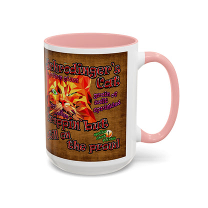 schrodinger's cat - Accent Mug (brown papyrus)