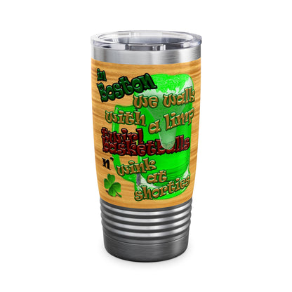 celtics logo - Ringneck Tumbler, 20oz (butterscotch wood finish)