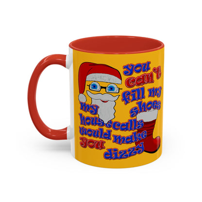 santa's shoes - Accent Mug (yellow)