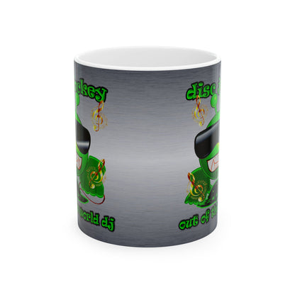 disc jockey - White Mug (brushed nickel)