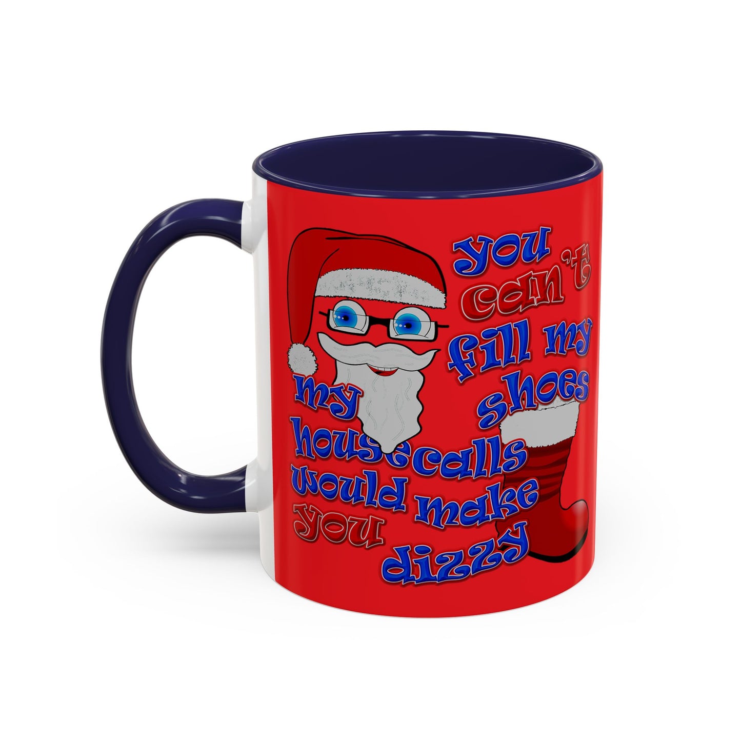 santa's shoes - Accent Mug (red)