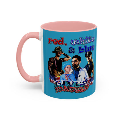rw&b lives matter - Accent Mug (turquoise)
