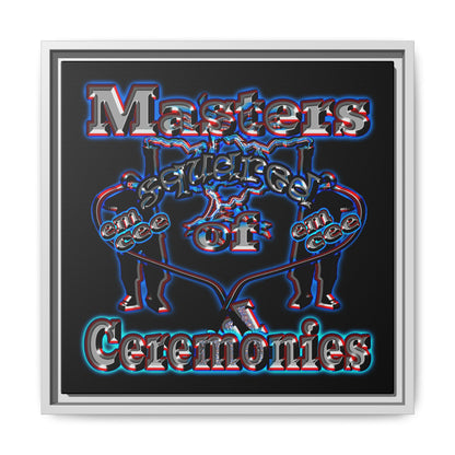 em cee squared - framed canvas art (black)