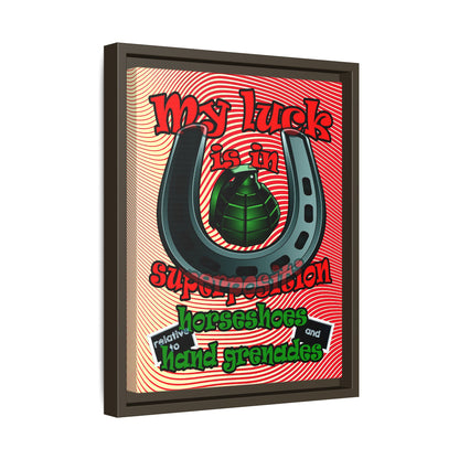 my luck - framed canvas art (yellow-orange wave)