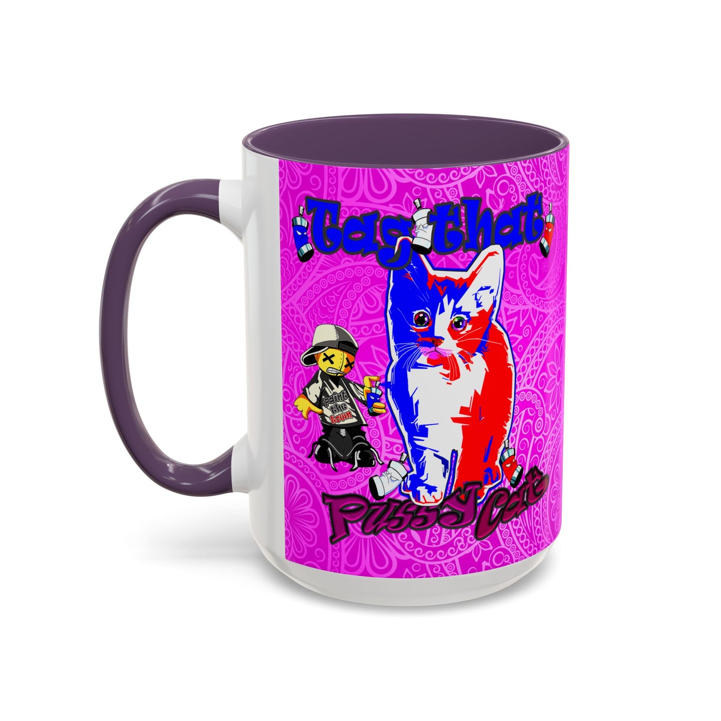 tag that - Accent Mug (pink swirl)