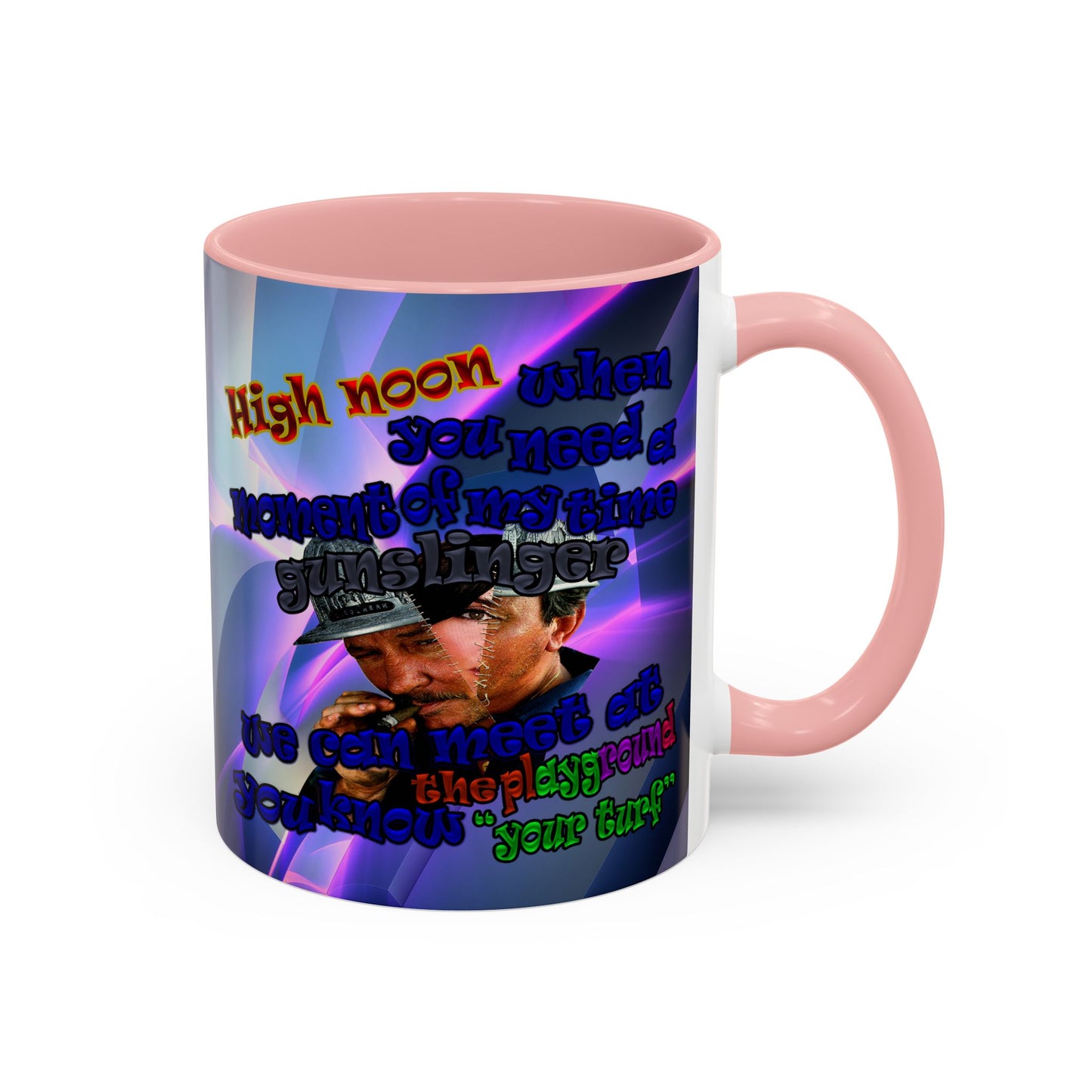 high noon - Accent Mug (grey-pink wave)