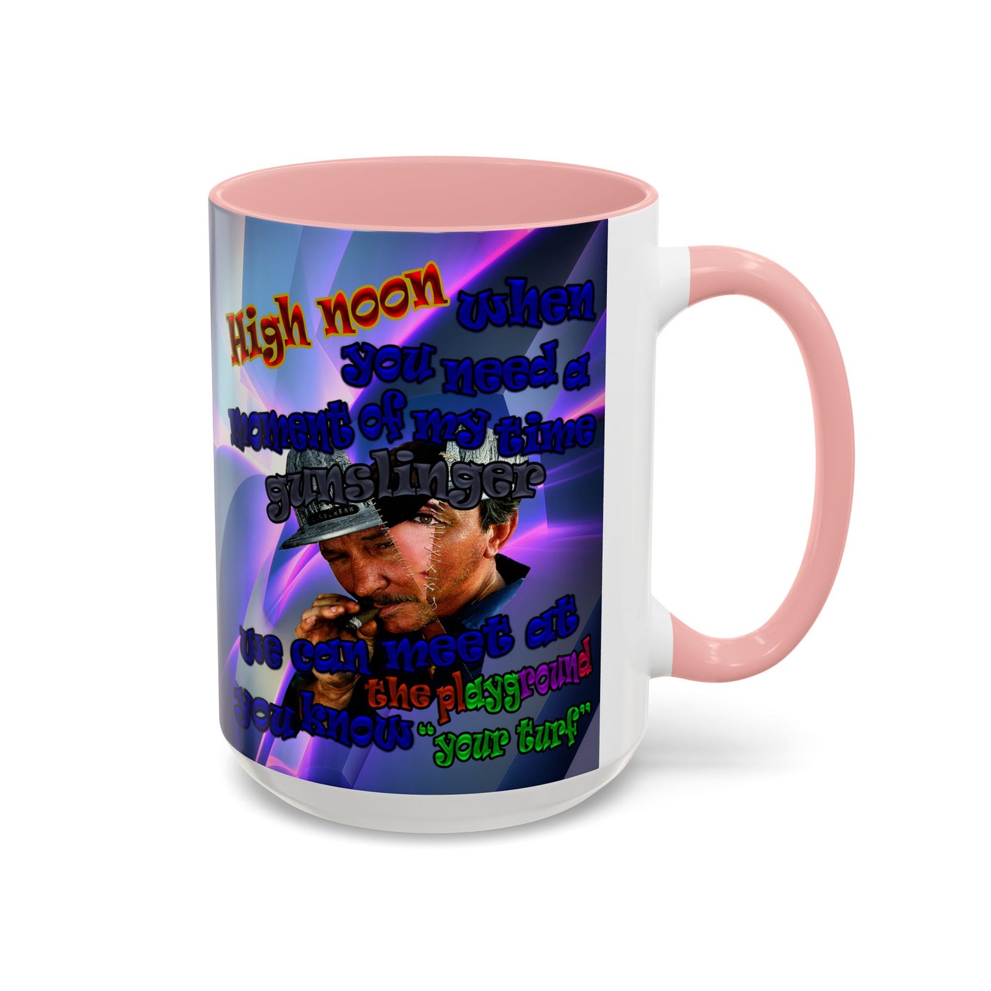 high noon - Accent Mug (grey-pink wave)