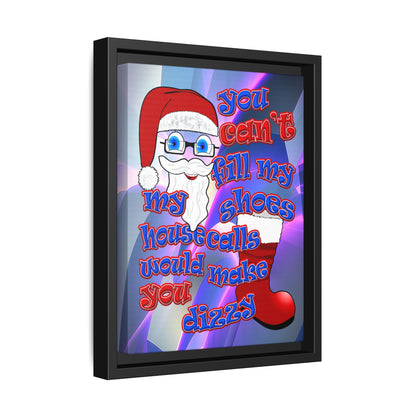 santa's shoes - framed canvas art (grey-pink wave)