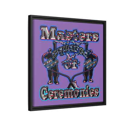 em cee squared - framed canvas art (light purple)