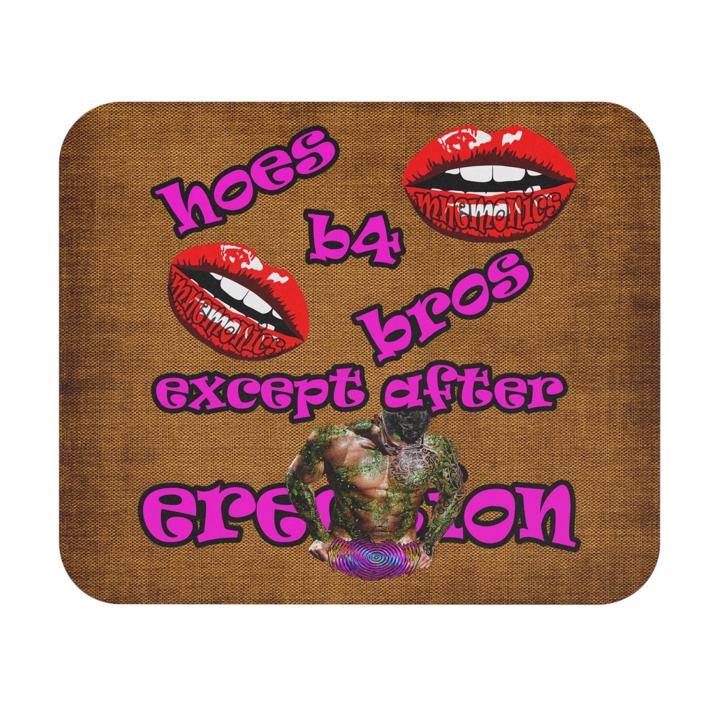 hoes b4 bros - Mouse Pad (Rectangle) (brown papyrus)