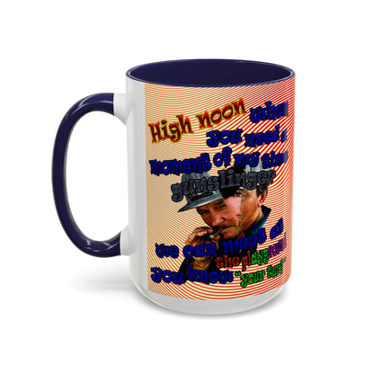 high noon - Accent Mug (yellow-orange wave)