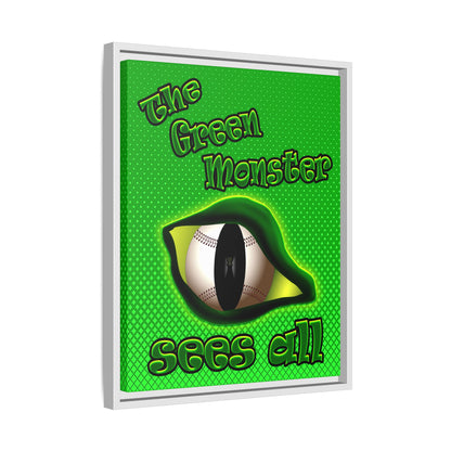 green monster - framed canvas art (logo green)