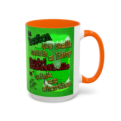 celtics logo - Accent Mug (green turf)