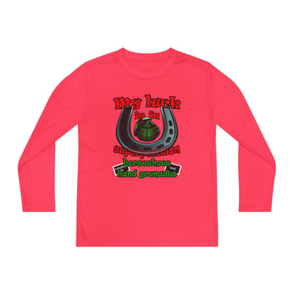my luck - Youth Long Sleeve Competitor Tee