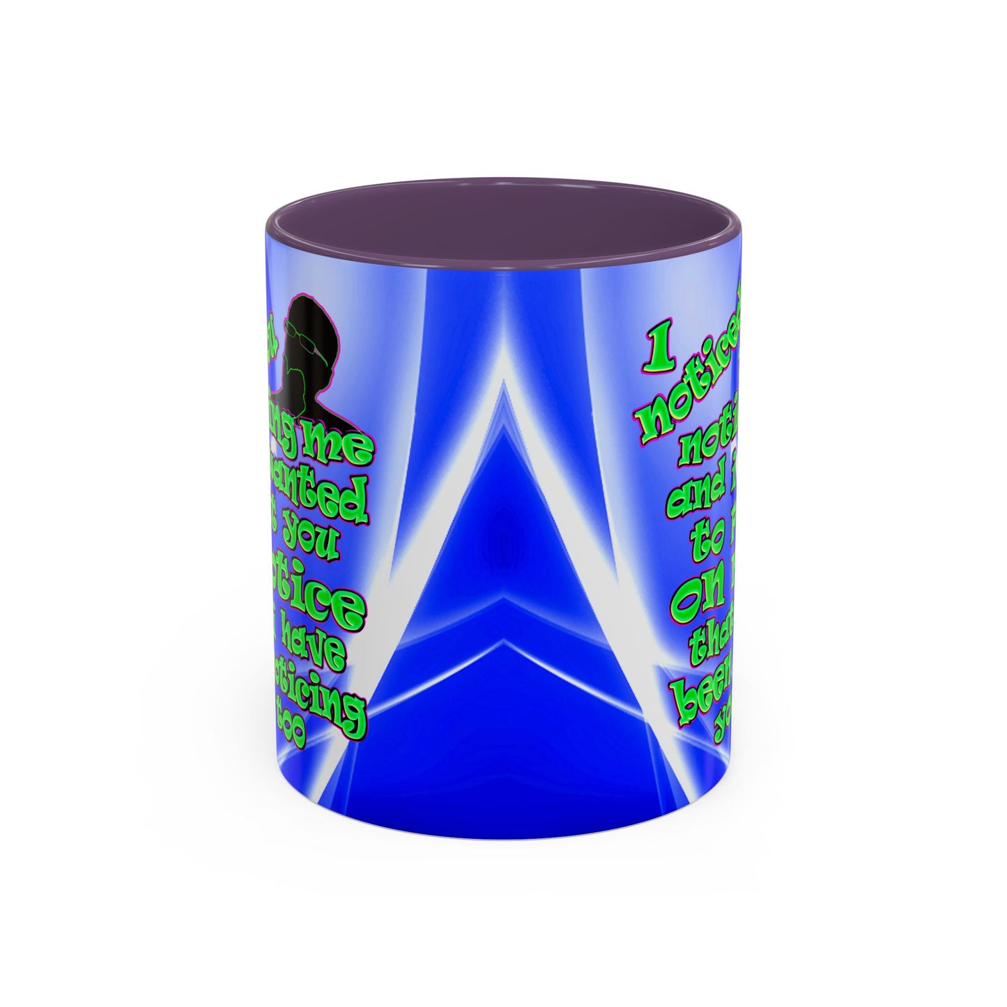 noticed you noticing - Accent Mug (blue-white wave)