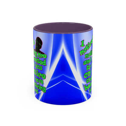 noticed you noticing - Accent Mug (blue-white wave)