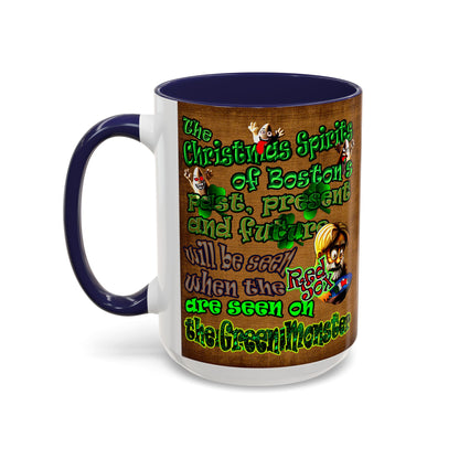 christmas spirits of boston - Accent Mug (brown papyrus)