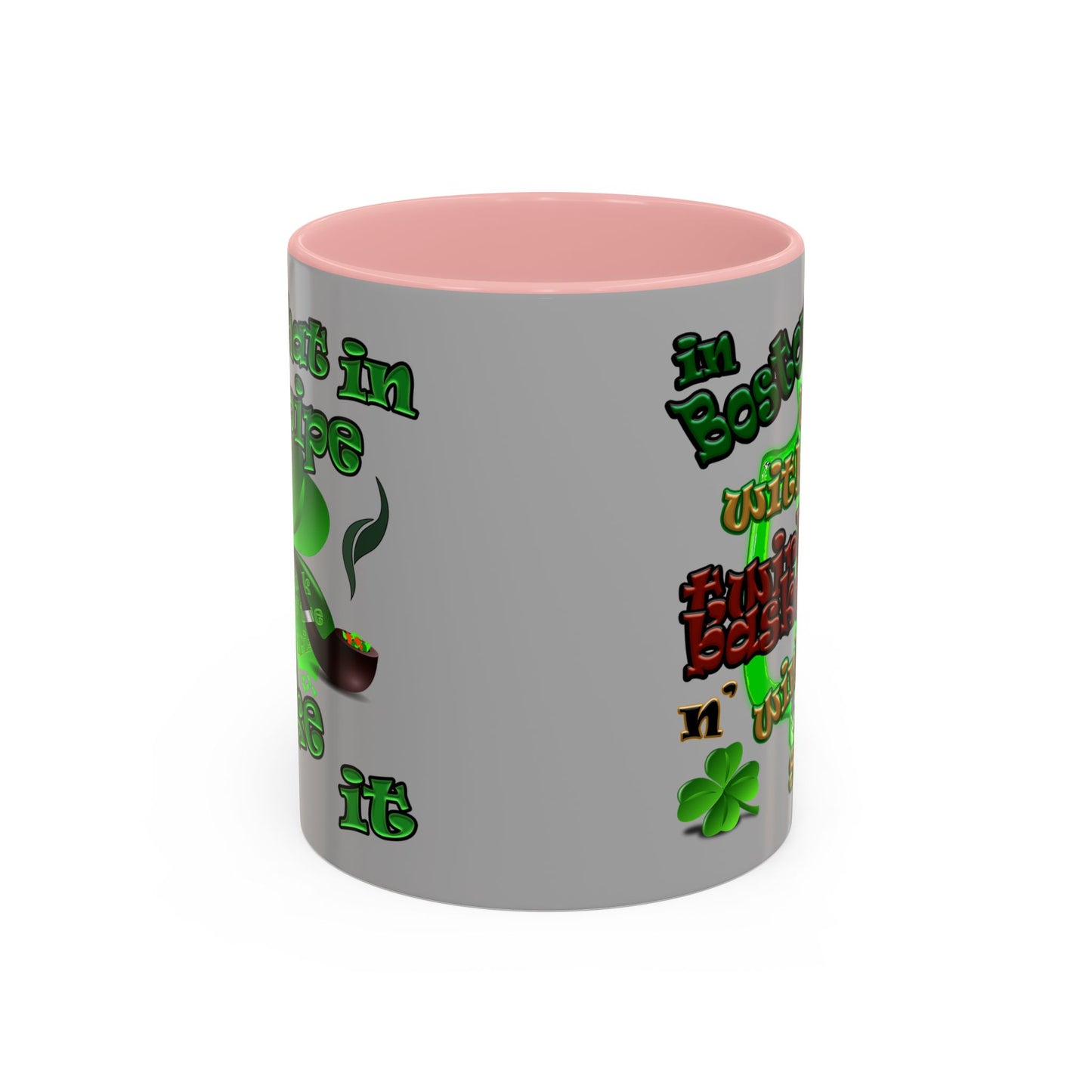 celtics logo - Accent Mug (light grey)