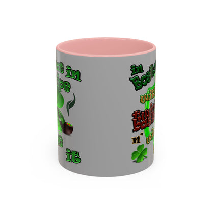 celtics logo - Accent Mug (light grey)