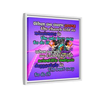doggystyle - framed canvas art (purple-pink wave)