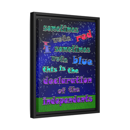 declaration of the independents - framed canvas art ('snoops' background)