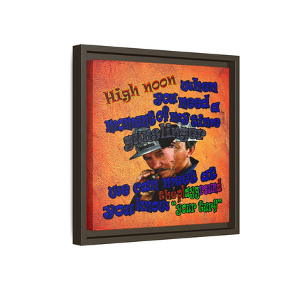 high noon - framed canvas art (burnt orange)