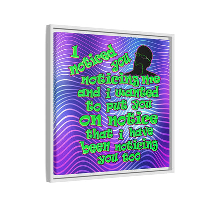 noticed you noticing - framed canvas art (purple wave)